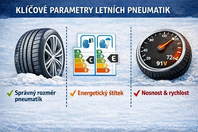 Wichtige Parameter für die Auswahl von Sommerreifen – die richtige Größe, das Energielabel und die Tragfähigkeit.